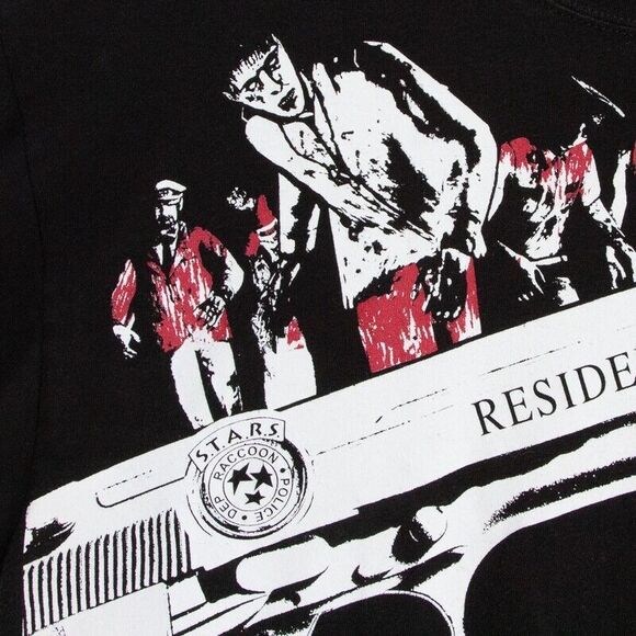 Rare Vgt Resident Evil Capcom Zombie Horror Game T Shirt Tee Sz XL 90s Paper Tag - Picture 4 of 6